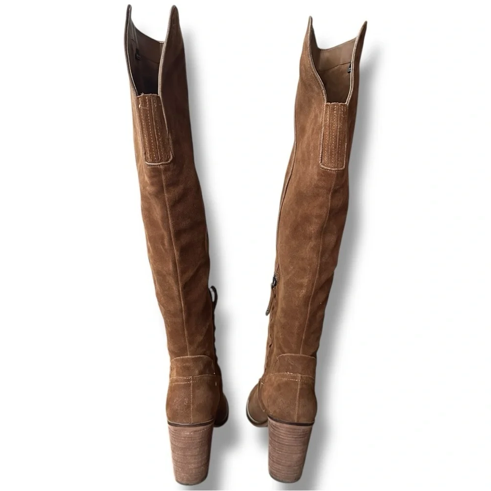 Dolce Vita Ohanna Suede Over the Knee High Boots in Saddle | Women’s Size 10